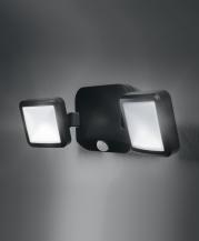 OSRAM Battery LED Spotlight Sensor Double 10W 480lm 4000K Neutralweiß Ra80 95° IP54 Schwarz mit Bewegungs- und Lichtsensor