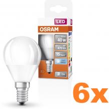 6er Sparset OSRAM E14 LED Lampe STAR matt 5W wie 40W neutralweißes Licht