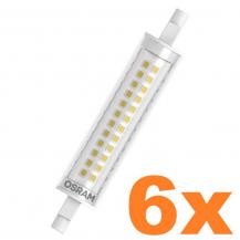 6er Sparset Osram R7s LED Slim LINE 118mm Stablampe 12W wie 100W warmweißes Licht