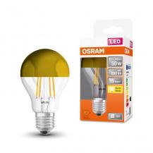 OSRAM E27 LED STAR Kopfspiegllampe Gold verspiegelt 6,5W wie 50W warmweiße dekorative Wohnraumbeleuchtung