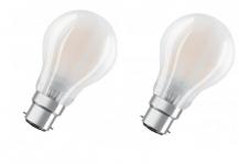 2er Pack OSRAM B22D  LED Lampe STAR RETRO matt 6,5W wie 60W warmweißes Licht