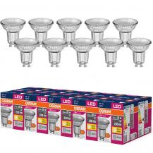 10xOSRAM LED VALUE PAR 16 GU10 LED Strahler 2,6W=35W 36° 2700K aus Glas warmweißes Licht für Akzentbeleuchtung