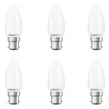 6er Set OSRAM B22D LED Lampe STAR mit Bajonettsockel 5,5W wie 60W warmweißes Licht 2700K