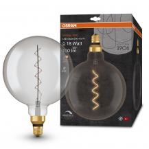 OSRAM LED VINTAGE E27 Glühlampe Globe 200 SMOKE dimmbar 4,8W wie 16W extra warmweißes gemütliches Licht