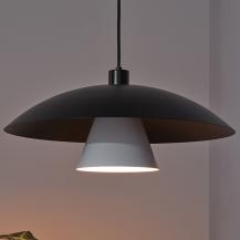 OSRAM Pendelleuchte Decor Flying Mushroom in Schwarz/Weiß Ø 50 cm aus Stahl mit E27 Fassung - dekorative Hängelampe