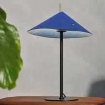 OSRAM Tischleuchte Decor Flip in Blau Ø 35 cm - Auffällige Leuchte aus Filz mit G9  Fassung