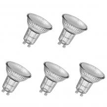 Abverkauf:    5er Pack Ledvance GU10 PAR16 LED Spot 36° 4,3W wie 50W 2700K warmweißes Licht