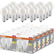 20er Vorratspack E27 Osram LED BASE Lampen opalweißes GLAS 6,5W wie 60W warmweiße  Wohnbeleuchtung