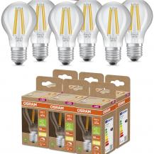 6er Sparpack OSRAM E27 SUPERSTAR+ CLASSIC besonders effiziente LED Lampe dimmbar 2,6W wie 40W 2700K warmweißes Licht
