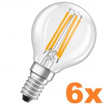 6er Sparpack OSRAM E14 SUPERSTAR+ CLASSIC LED Lampe dimmbar 2,2W wie 25W 2700K warmweißes Licht matt hervorragende Farbwiedergabe CRI > 90