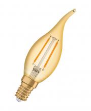 OSRAM LED E14 VINTAGE Windstoßlicht GOLD 2,5W wie 21W extra warmweißes Licht