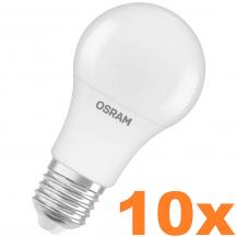 10er Sparpack Osram E27 LED Lampe VALUE 8,5W wie 60W 4000K neutralweißes Licht blendfreie weiß mattierte Glühbirne