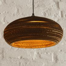 OSRAM Hängeleuchte DROP, braun, Ø 40 cm, aus Wellpappe