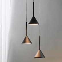 Osram 3-flammige Pendelleuchte Decor Fuji aus Stahl in Schwarz mit warmweißem Licht