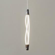 Osram Pendelleuchte Decor Swirl in Dunkelgrau / Transparent dimmbar mit warmweißem Licht - auffälliges Filament-Design