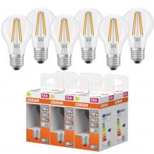 6er Pack OSRAM E27 LED Star Classic A 60 Filament  Lampe 5.9W wie 60W 4000K neutralweißes Licht in Birnenform