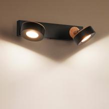 OSRAM LED Decor Spot Pluto 2er Wand- und Decken Strahler Schwarz