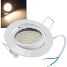 ChiliTec LED-Einbauleuchte "Flat-32" warmweiß 80x32mm, 5W, 590lm, weißes Gehäuse