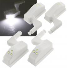ChiliTec LED Schrankleuchte, 4er-Set Batteriebetrieb, Drucksensor für Türen