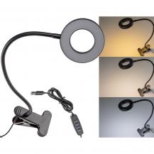 ChiliTec LED Klemmleuchte mit USB-Betrieb 40cm Schwanenhals, dimmbar, 55lm