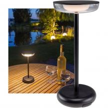Aktion: Nur noch angezeigter Bestand verfügbar:   ChiliTec LED Akku-Tischleuchte "Foco Luz" 2900K, IP44, dimmbar, 26cm, matt schwarz