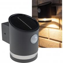 ChiliTec LED Solar Wandleuchte "SWL 119-A" PIR Bewegungsmelder, IP44, anthrazit