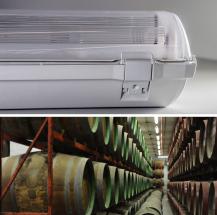 BIOLEDEX DOLTA Feuchtraumleuchte 2-flammig für 2x 150 cm LED-Röhren G13 IP66 ohne Leuchtmittel
