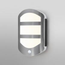 OSRAM  ENDURA Style Plate WALL Sensor Wandleuchte 12,5W Warmweiß in moderner Edelstahloptik mit Sensor und indirektem Licht, für Eingangsbeleuchtung und Fassaden