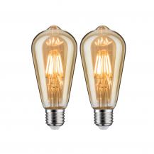 Paulmann 5066 Bundle 2xLED Lampen E27 6,5W wie 50W gold 2500K extra warmweißes Licht
