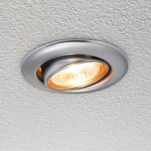 EVN Decken-Einbaustrahler für GU10 Leuchtmittel rund schwenkbar chrom matt IP20 EinbauØ68