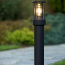 Lucide LORI Pollerleuchte Anthrazit – 1xE27, IP44, Tag/Nacht-Sensor, 80 cm