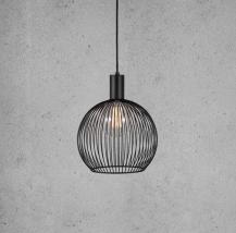 Design for the People Aver Metalldraht Pendelleuchte Schwarz ø30cm