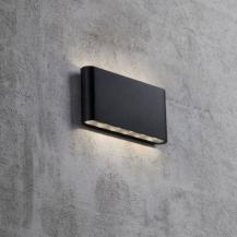 Flache LED-Außenwandleuchte schwarz Superschlankes Design