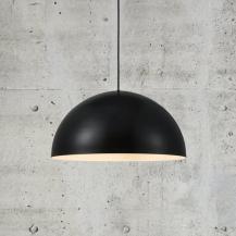 Pendelleuchte ELLEN Schwarz mit  Kuppelschirm 40cm Esstischbeleuchtung