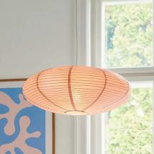 Nordlux Villo 60 moderne Pendelleuchte Schirm shade  Staubrosa Papier retro Design ohne Fassung