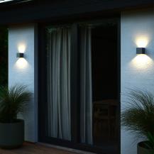 Nordlux Milda Kubi Wandleuchte Anthrazit 4,9W 290lm 3000K Warmweiß Ra80 IP44