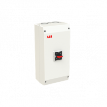 ABB OTP80GT3M Wartungsschalter, 3-polig 415V AC23 80A, 45kW, mit schwarzem Griff Kunststoffgehäuse IP65 Einführung oben und unten