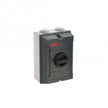 ABB KSE380GTPN Wartungsschalter, 3-polig 415V AC23 80A, 45kW, mit schwarzem Griff Aluminiumgehäuse IP65 Einführung oben und unten
