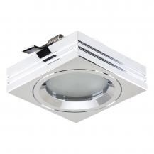 EVN 657411 Halbeinbau-Deckenleuchte Chrom quadratisch IP65 Einbaudurchmesser 65 mm