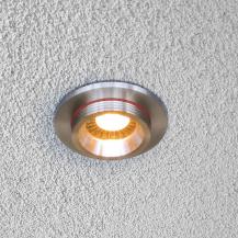 EVN 677014 LED Deckeneinbauleuchte GX5.3 12V Aluminium gebürstet dimmbar IP44 Einbaudurchmesser 65 mm