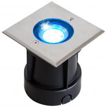 RGBW Farb LED Bodeneinbaustrahler quadratisch schwenkbar IP67 24V/DC 8 Watt 3000K EVN