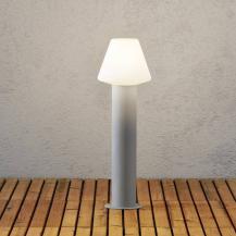 Konstsmide 7272-302 Barletta Sockelleuchte grau lackiertes Aluminium, opales Acrylglas