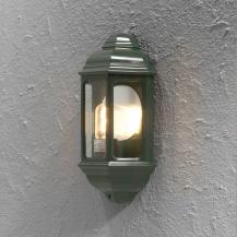 Konstsmide 7011-600 Cagliari Wandleuchte grün lackiertes Aluminium, klares Glas