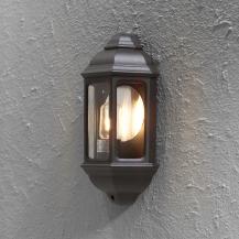 Schwarze Cagliari Wandleuchte Konstsmide 7011-750 Aluminium, klares Glas