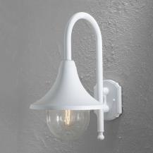 Konstsmide 7237-250 Bari Wandleuchte weiß lackiertes Aluminium, klares Acrylglas