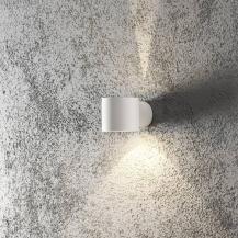 Konstsmide 7342-250 Modena Square Wandleuchte weiß lackiertes Aluminium, klares Glas