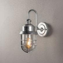 Wandleuchte CERIGNOLA galvansierter Stahl mit Glaskolben LED IP44 von Konstsmide