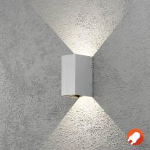 Konstsmide 7940-310 Cremona Wandleuchte grau lackiertes Aluminium, klares Acrylglas, individuell verstellbarer Lichtaustritt