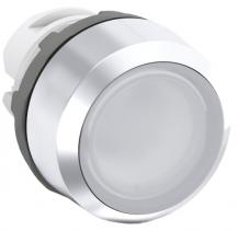 ABB MP1-21C Leuchtdrucktaster, farblos, flach-tastend, Frontring Kunststoff verchromt, beleuchtbar, transparent