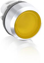 ABB MP1-31Y Leuchtdrucktaster, gelb, flach-tastend, Frontring, Metall verchromt beleuchtbar, transparent